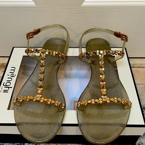 Swarovski Crystal sandals size 8